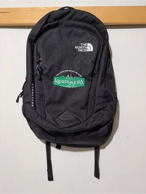 The North Face Black Connector Backpack with Green Kerrygold Patch